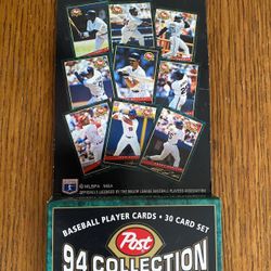 1994 POST CEREAL BASEBALL 94 COLLECTION (30) CARD COMPLETE SET   WITH BOX