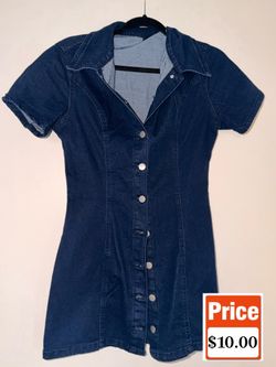 denim stretch mini dress