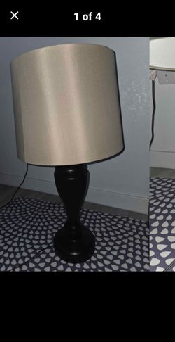 Dark brown lamp with light color lamp shade