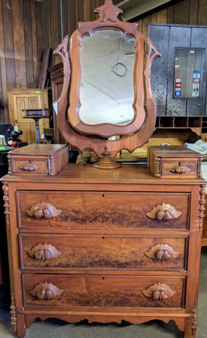 Antique Burlwood Dresser With Mirror For Sale In Phoenix Az Offerup