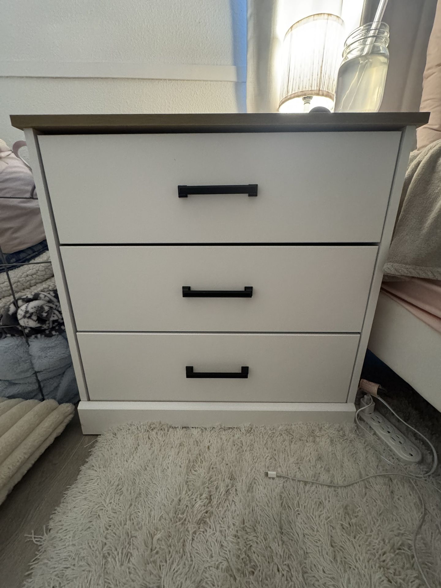 large 3 drawer night stand 
