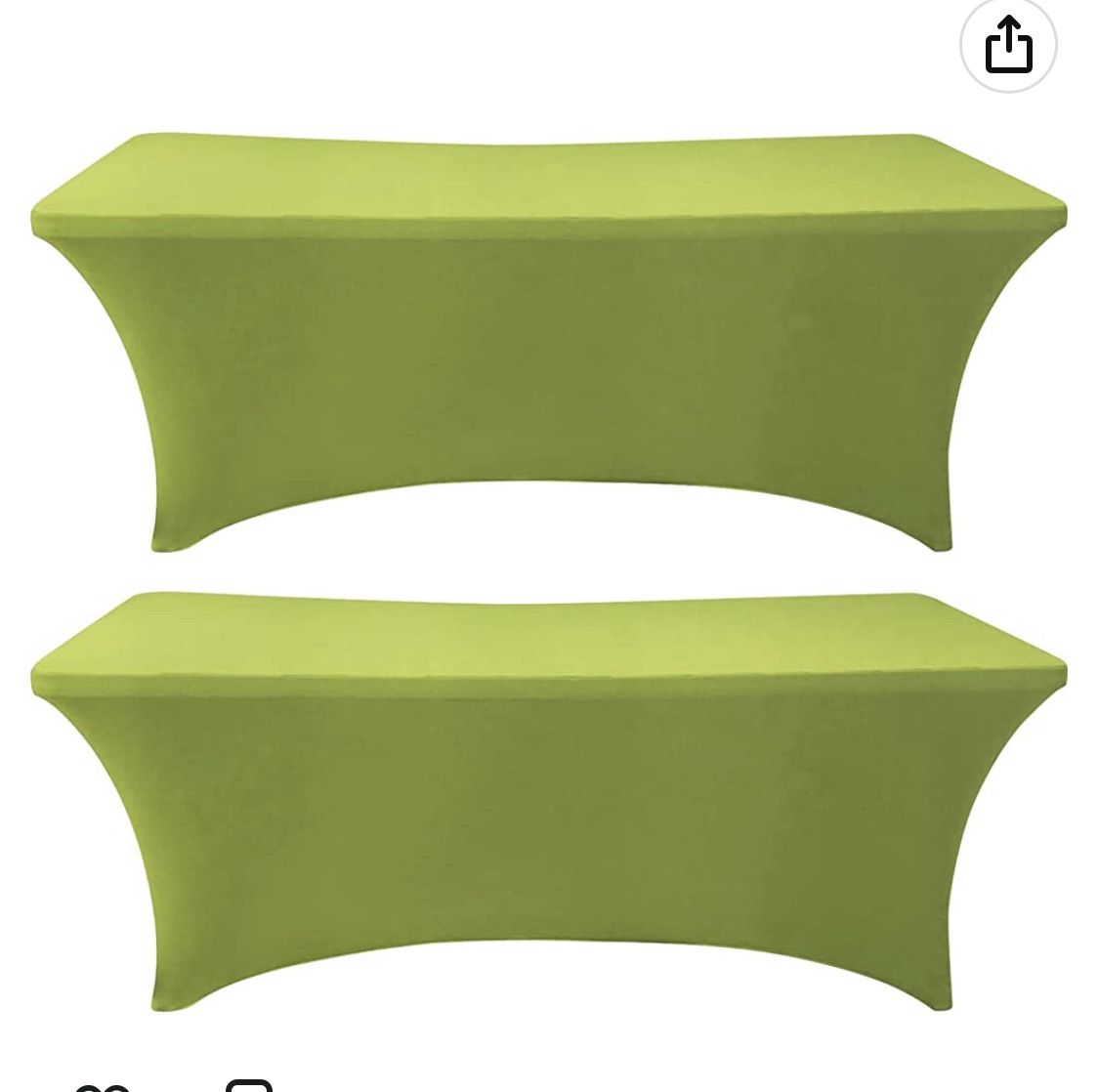 Lime Green Tablecloth Spandex 6ft - Set of 2