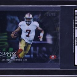 2014 Topps Chrome Mini Fantasy Focus Refractor Colin Kaepernick /50 CGC AUTH