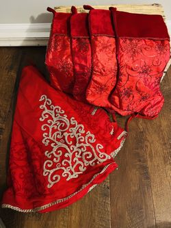 Christmas Tree Skirt & Stockings 