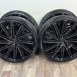 New 26 inch gloss black/milled wheels and lexani 305/30r26 tires