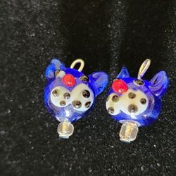 Cat Charms Lampworked Glass