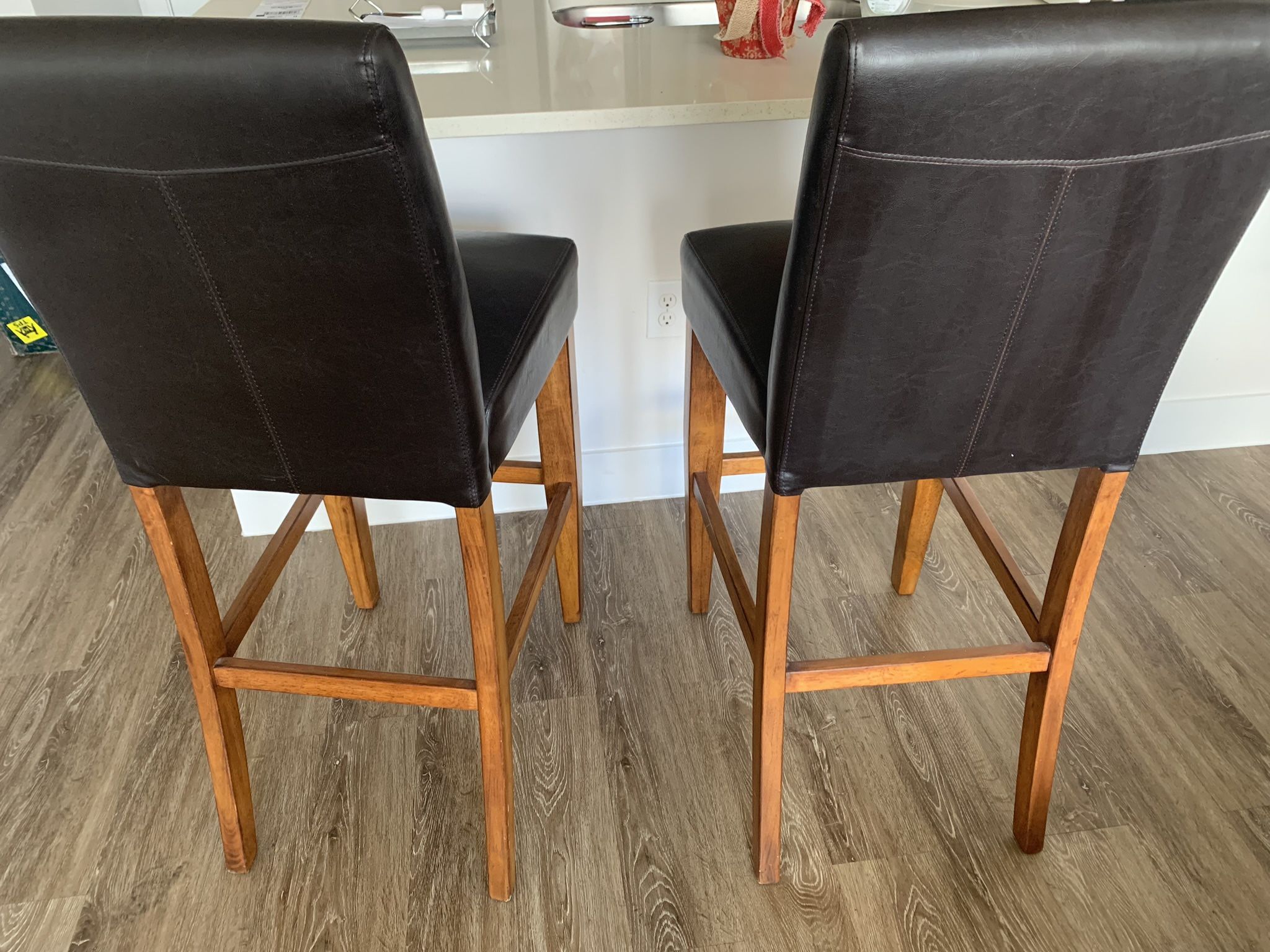 Leather and Wood Barstools for Sale in Dallas, TX OfferUp