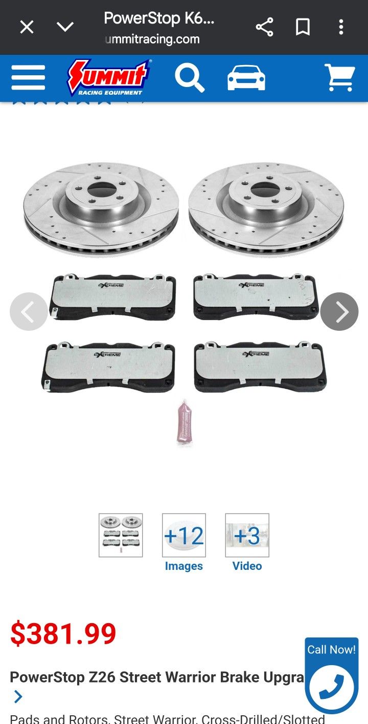 Powerstop Extreme S550 Mustang Front Brakes