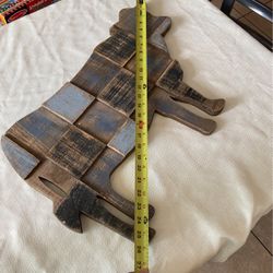 Wooden Cow Decor