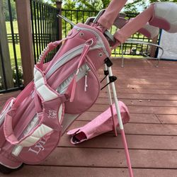 Lynx Pink Junior 5 Piece Set with Stand Bag with Additional Items