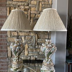 2 Vintage Antique Lamps