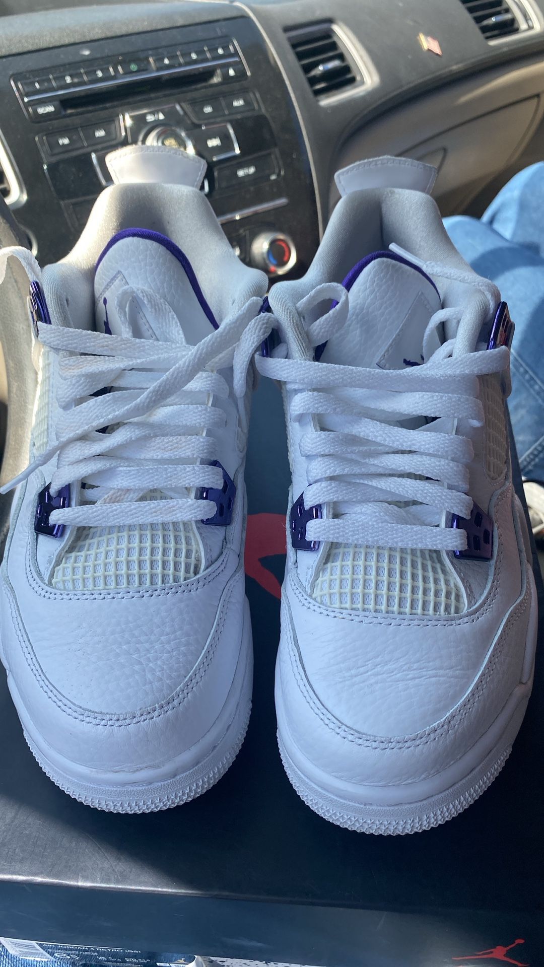 Air jordan 4 retro metallic purple sz:6.5 youth