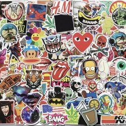 1000 Skateboard stickers lot  Assorted vinyl laptop luggage decal door longboard 