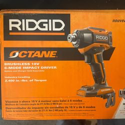 Ridgid Octane 18V Brushless Impact Driver 1/4”
