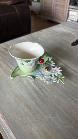 Franz Lady Bug Tea Cup/Plate