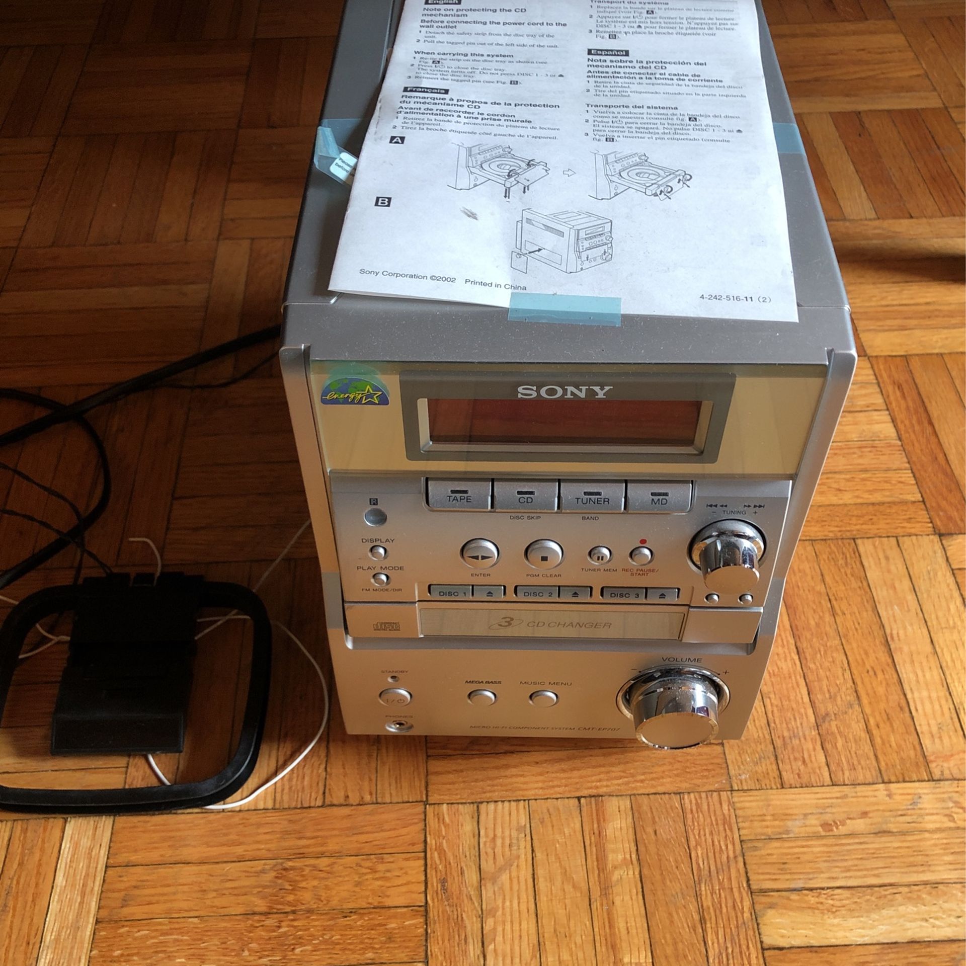 Sony Stereo Like New Condition Model CMT EP707