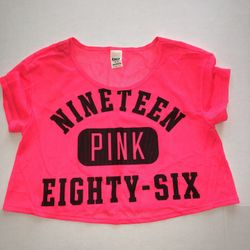 Women’s Victoria’s Secret Pink Cropped Jersey Size Medium 
