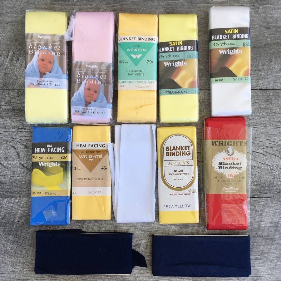 Large Lot Wrights Satin Blanket Binding and Hem Facing Sewing Notions