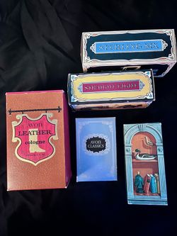 Avon Men’s Cologne Lot w/ Boxes: Leather, Sterling Six, Straight Eight, Classics