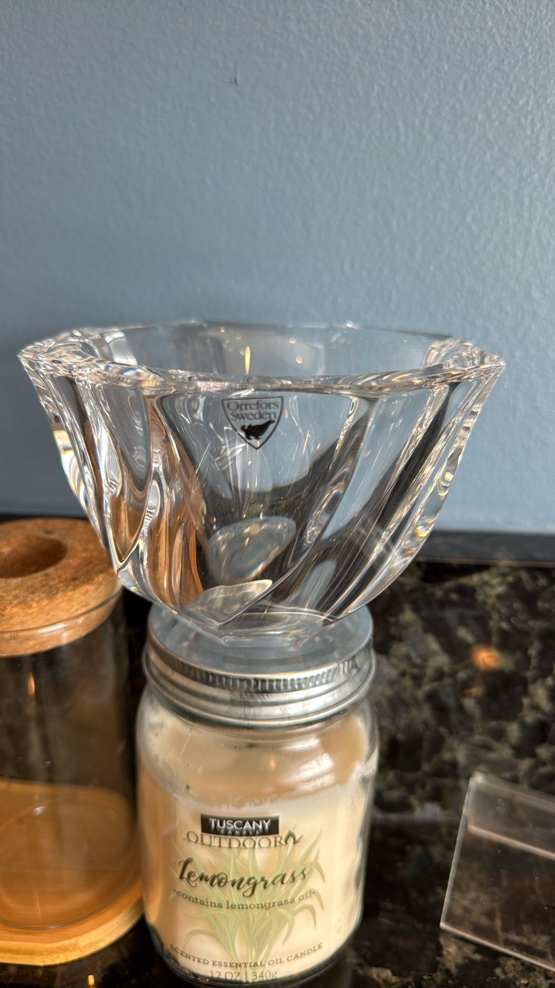 Orrefors Sweden Full Crystal Bowl