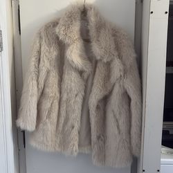 White Faux Fur Coat