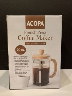French Press Coffe Maker 20oz By Acopa