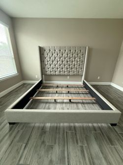 Bed and and L shaped couch for sale