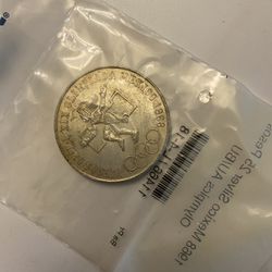 1968 Mexico Olympics 25 Pesos Silver Coin