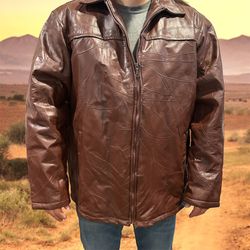 Gorgeous, brown leather jacket 