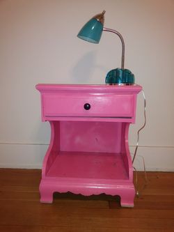 Girls wood end table