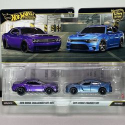 Hot Wheels 18 Challenger & Charger SRT Premium
