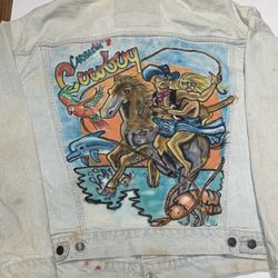 Vintage Levi’s denim jacket airbrushed hand-painted