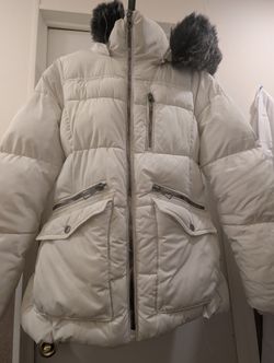 Cream Puffer Jacket  How Dare U 