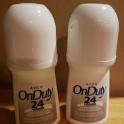 Avon On Duty 24 Hour Unscented Roll-On Deodorants 