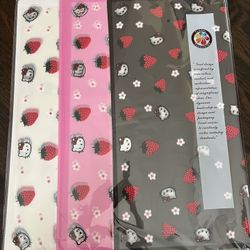 Hello Kitty Strawberry Waterproof Floral Wrapping Paper