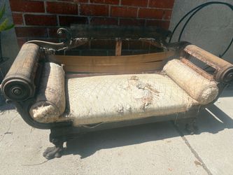 Antique Victorian Art Deco Sofa Settee Lounge for Restoration