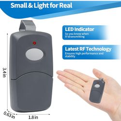 2 for 10 Pin Multicode & Stanley 308911 105015 300MHz & 310MHz,10 Dip Switch Gate Door Opener Remote,Compatible with 10 Digit Multi-Code Garage Door O