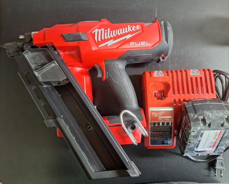 MILWAUKEE TOOLS NAILER & BATTERY 