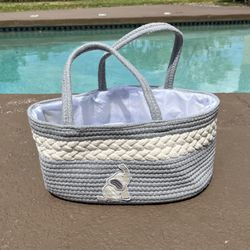 EUC elephant rope storage basket/baby diaper caddy