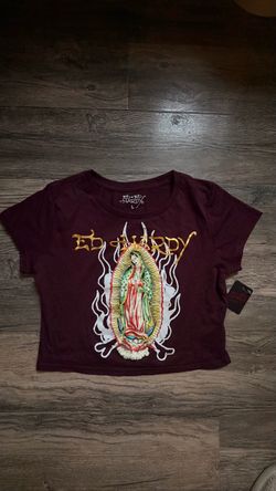 Ed Hardy Graphic Crop Top Size Large