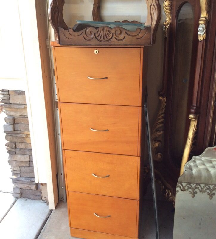Very nice wood file cabinet