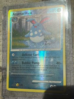 Azumarill reverse holo diamond and pearl NM vintage