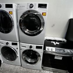 LG WASHER AND GAS DRYER
