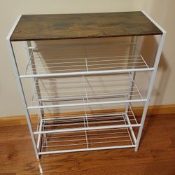 4-Tier Wire Shelf Shoe Rack. New, never used