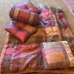 Cal King Bedspread And Matching Cushions
