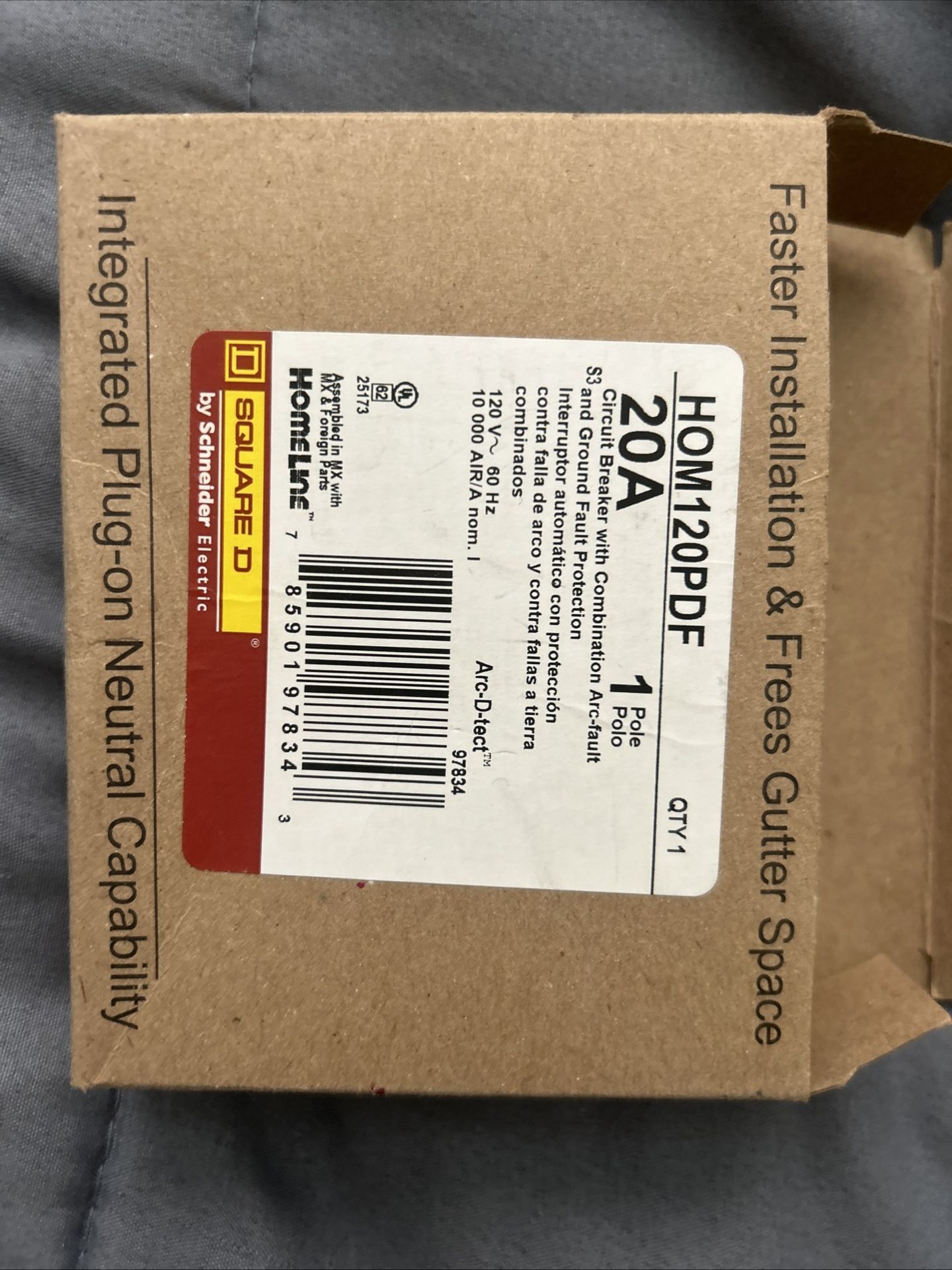 Square D 20 Amp Dual Function Circuit Breaker 