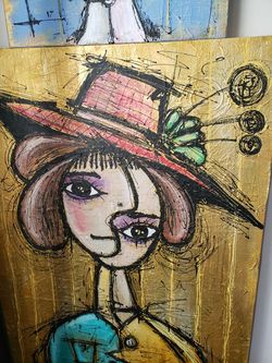 Abstract painting acrylic
