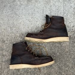 Danner Bull Run Moc Toe Brown Boots Men’s Size 11 EE, Soft Toe Full Leather Resoleable 