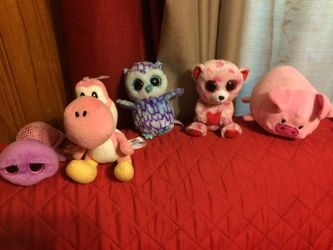 Teddy animals like new TY, bun bun, super Mario $2.00 each