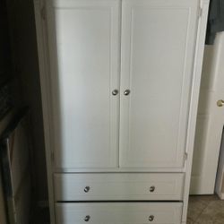 Large White Wardrobe Cabinet